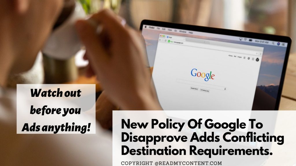 Destination requirements policy google